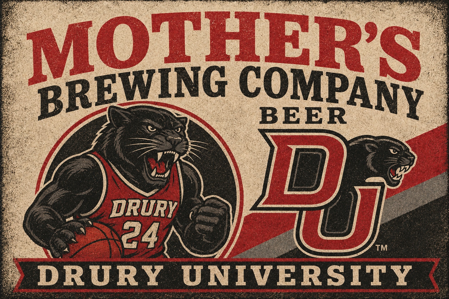 Drury University Panthers Mother’s Brewing Company Beer Wall Art