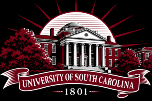 University of South Carolina 1801 Campus Building Wall Art