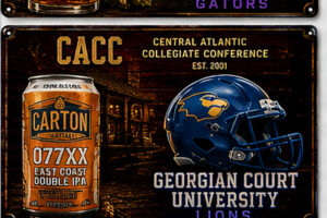 CACC Georgian Court University Lions Beer-Themed Wall Sign