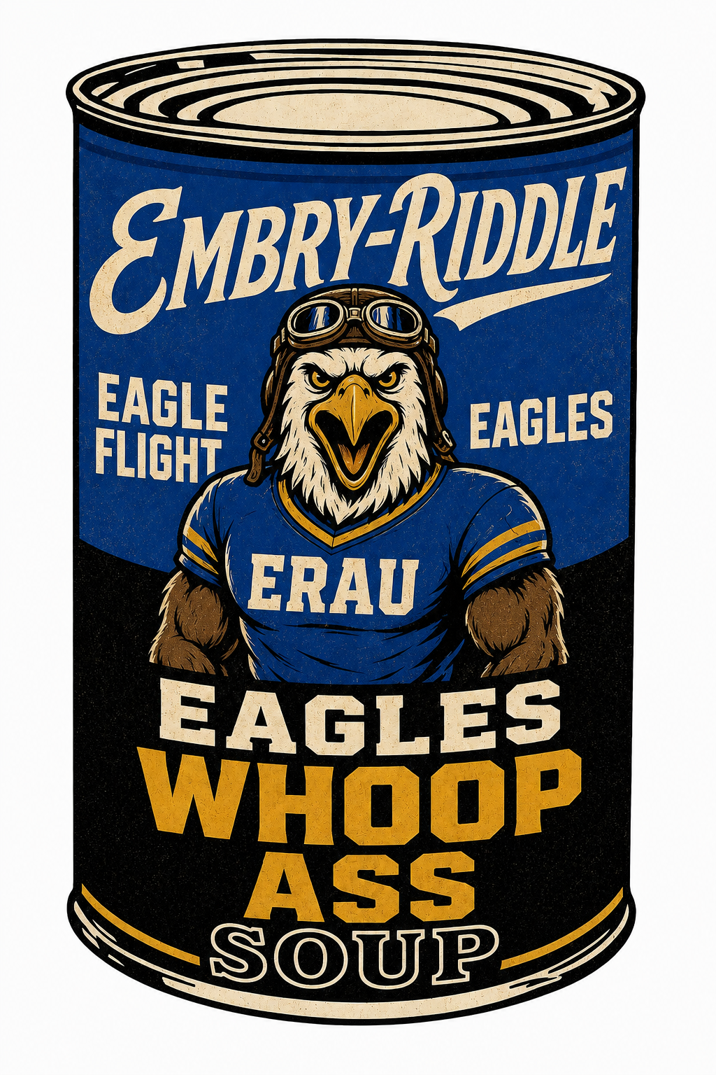 Embry-Riddle Eagle Flight Vintage-Style Can Graphic