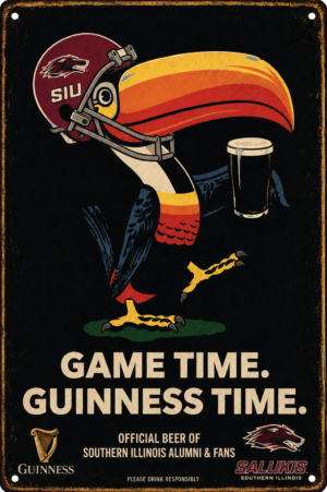 Southern Illinois Salukis Guinness Game Time Sign