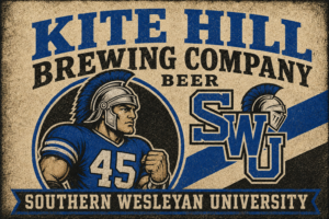Kite Hill Brewing Company SWU Football Vintage-Style Wall Art