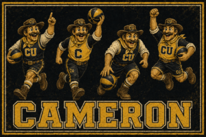 Cameron CU Basketball Cartoon Wall Art
