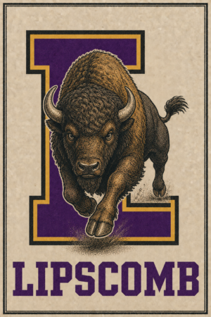 Lipscomb Bison Vintage-Style Wall Art Print