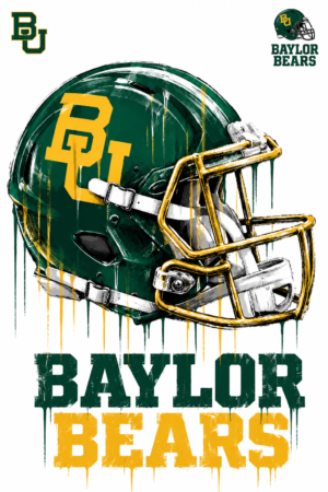 Baylor Bears Football Helmet Graphic Wall Art