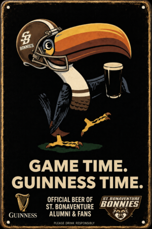 Vintage-Style Guinness Game Time Metal Sign