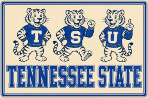 Tennessee State Tiger Trio Typography Wall Art