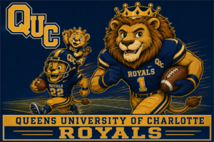 Queens University of Charlotte Royals Football Artwork