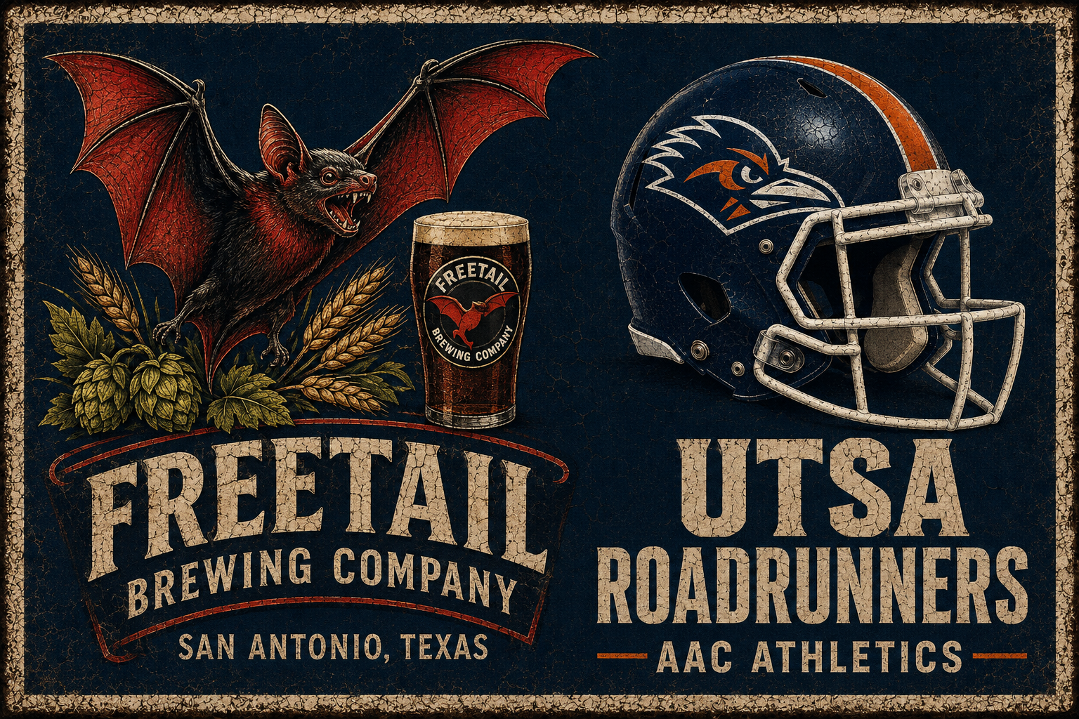 Freetail Brewing Company San Antonio Roadrunners Wall Art