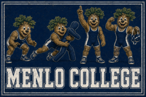 Menlo College Oak Athletic Mascots Vintage-Style Wall Art