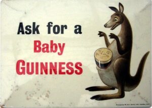 Ask for a Baby Guinness Kangaroo Advertising-Style Wall Sign