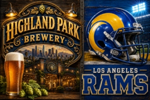 Highland Park Brewery Los Angeles Rams Sports Wall Art