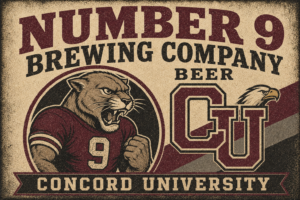 Number 9 Brewing Company Concord University Cougar Wall Art