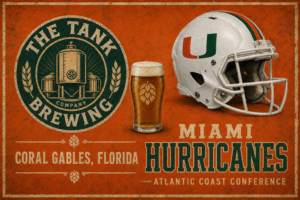 Miami Hurricanes Beer & Brewing Vintage-Style Wall Art