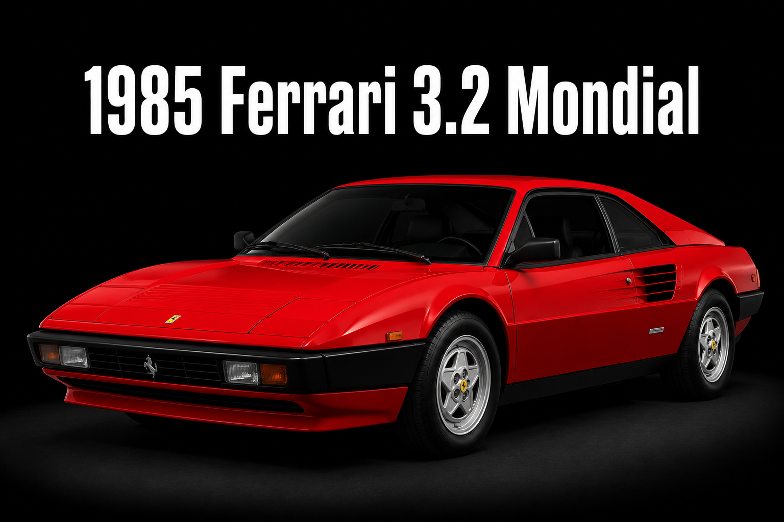 1985 Ferrari 3.2 Mondial Red Sports Car Print