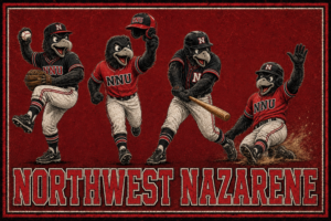 Northwest Nazarene Baseball Raven Team Wall Art
