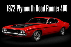 1972 Plymouth Road Runner 400 Red Muscle Car Wall Art