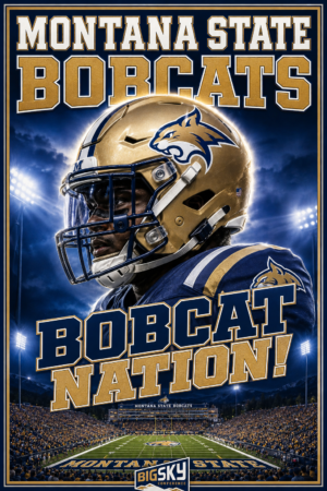Montana State Bobcats Football Stadium Poster