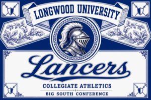 Longwood Lancers Collegiate Athletics Blue and White Wall Art