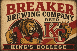 Distressed Breaker Brewing Company Lion Beer KC Wall Art