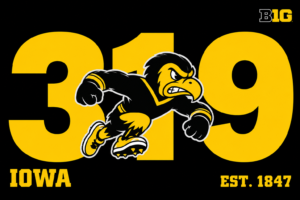 Iowa Hawkeye Big Yellow and Black Graphic Wall Art