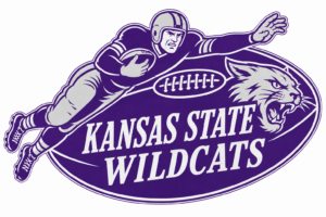 Kansas State Wildcats Football Player and Wildcat Graphic