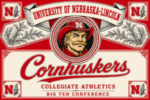 University of Nebraska-Lincoln Cornhuskers Collegiate Athletics Poster