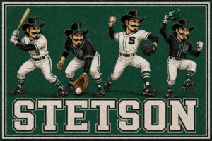 Stetson Baseball Players Vintage-Style Wall Art