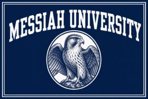 Messiah University Eagle Navy and White Wall Art