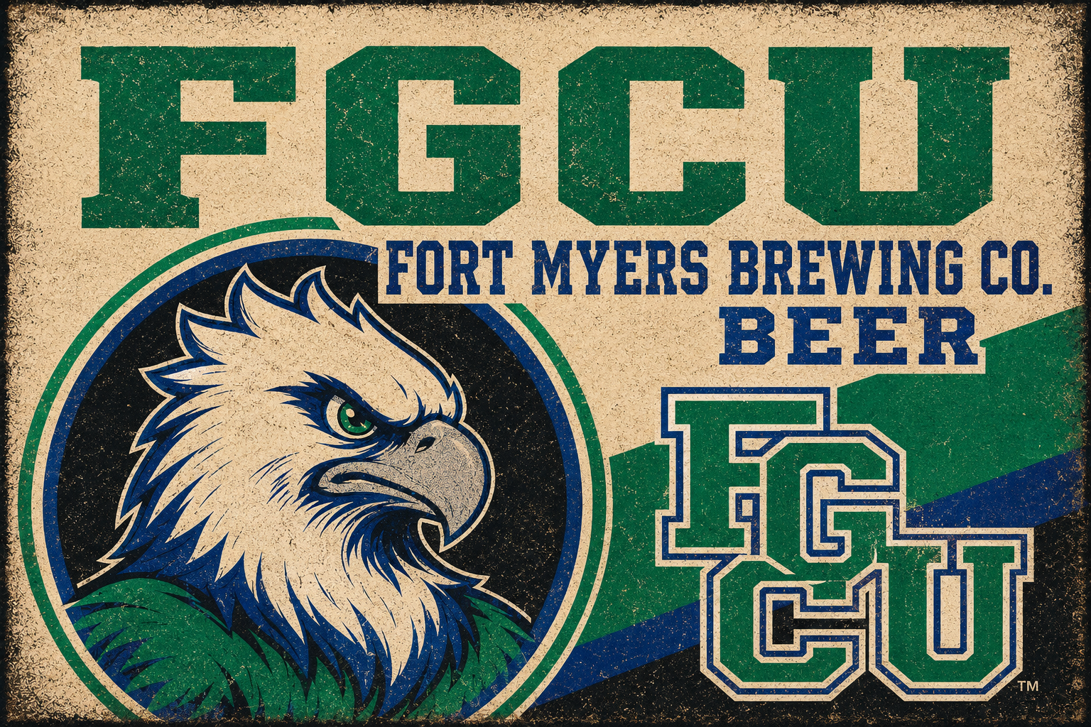 Fort Myers Brewing Co. Eagle Beer Vintage-Style Wall Art