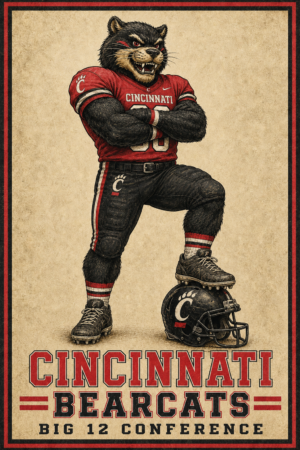 Cincinnati Bearcats Football Bearcat Poster