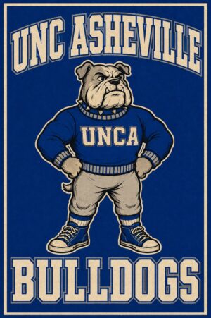 UNC Asheville Bulldogs Bulldog Mascot Wall Art
