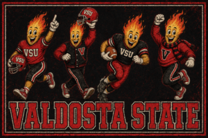 Valdosta State VSU Flame Football Wall Art