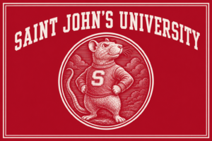 Saint John's University Red Mouse Mascot Wall Art