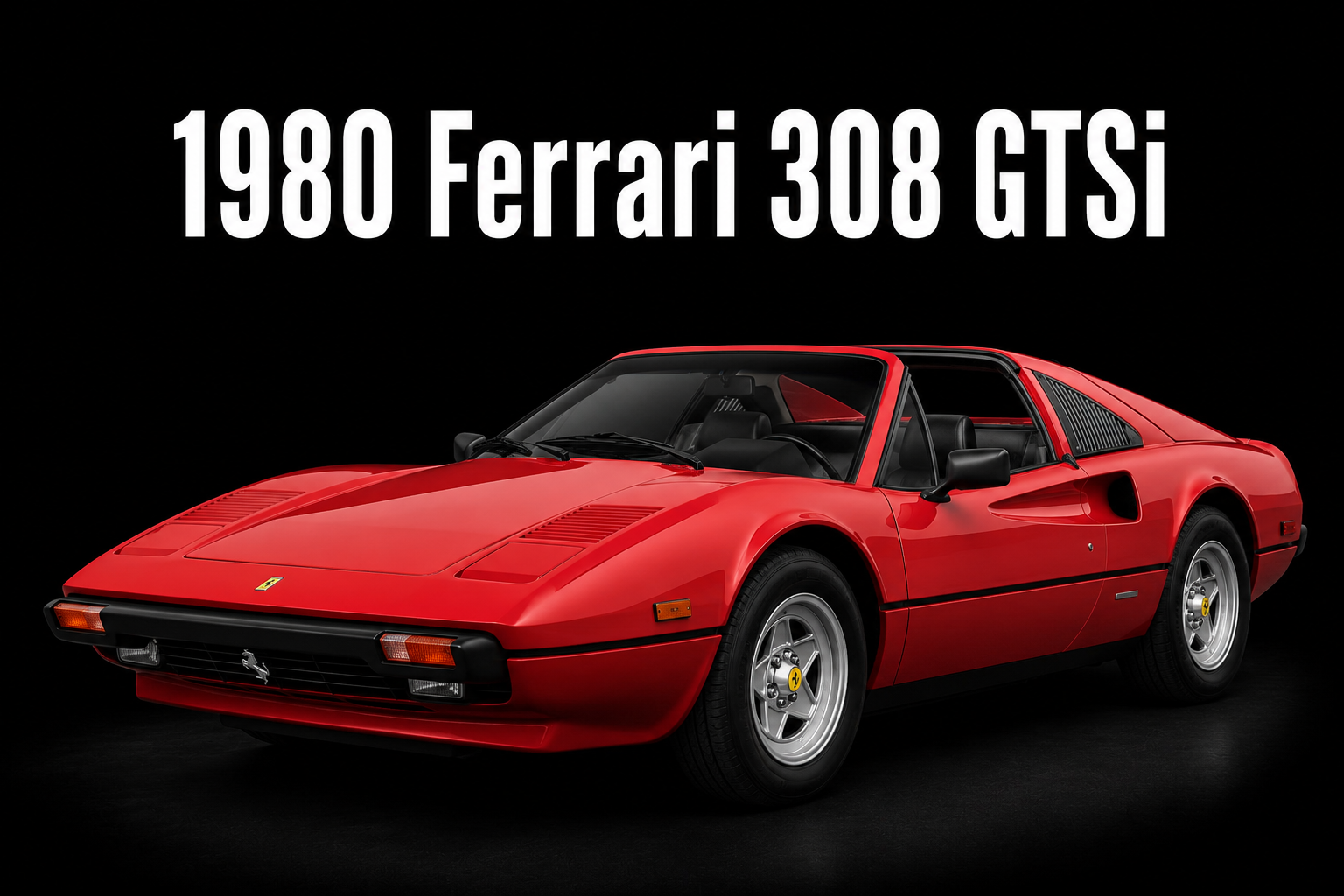 1980 Ferrari 308 GTSi Red Sports Car Wall Art