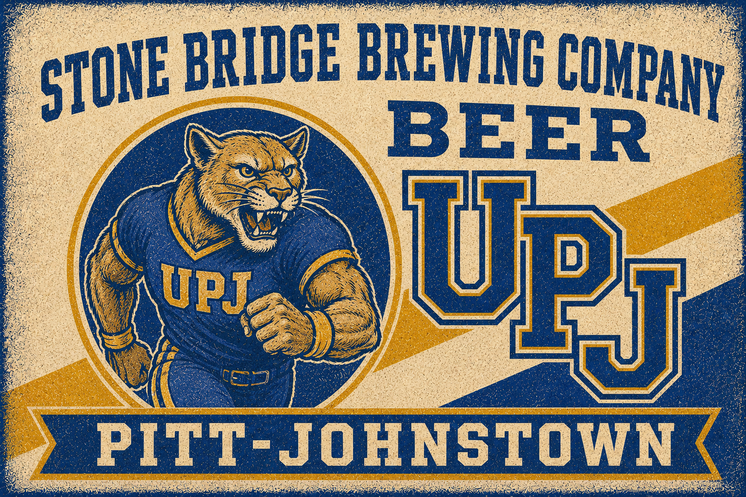 Stone Bridge Brewing Company Pitt-Johnstown Bobcat Wall Art