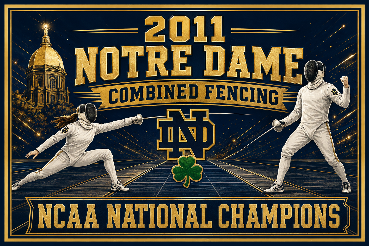 2011 Notre Dame Combined Fencing Championship Wall Art