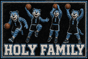 Holy Family Basketball Tiger Mascots Retro Wall Art
