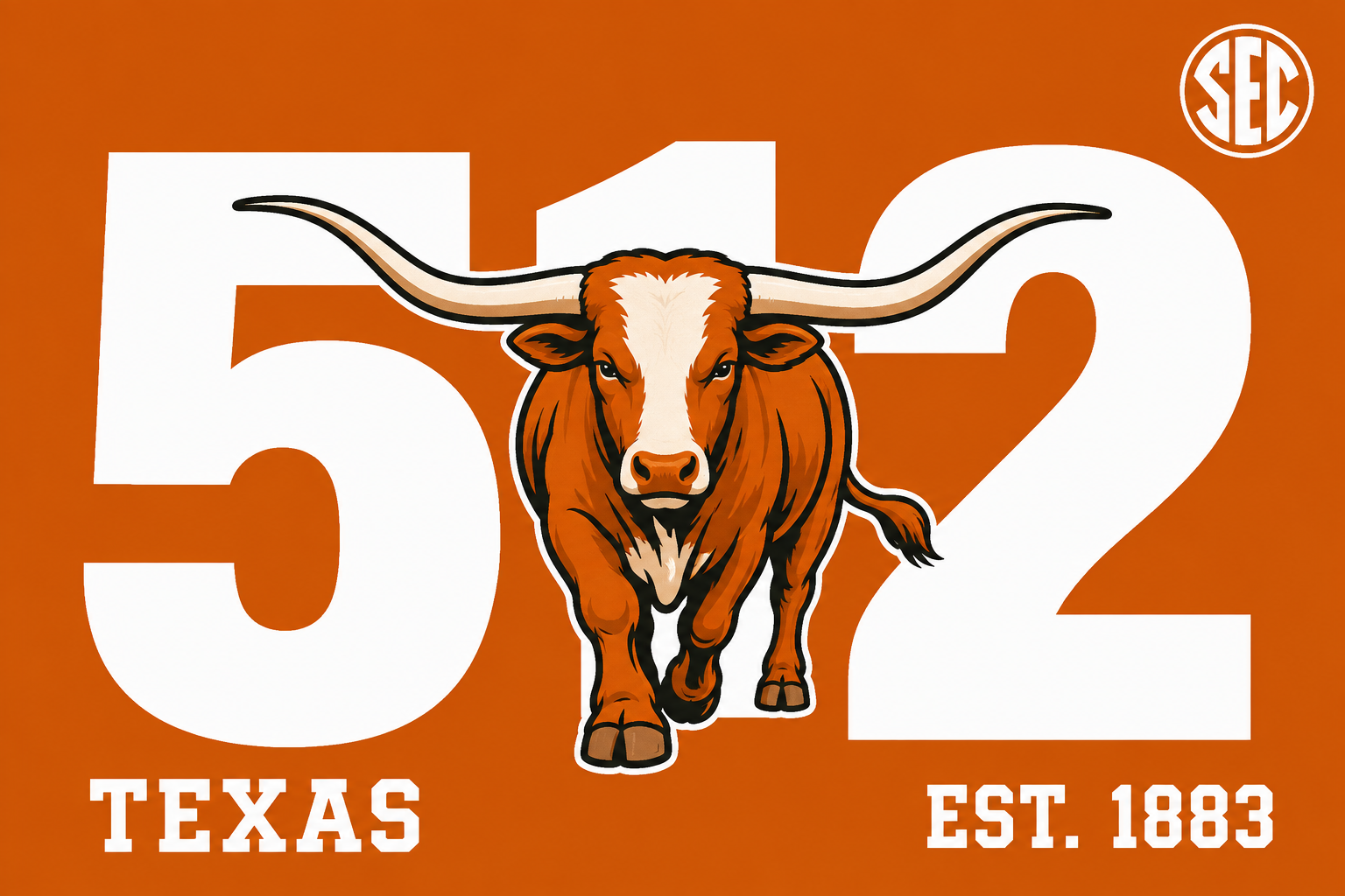 Texas 52 Longhorn Bull Graphic Print