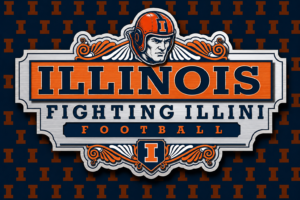 Illinois Fighting Illini Football Vintage-Style Sign