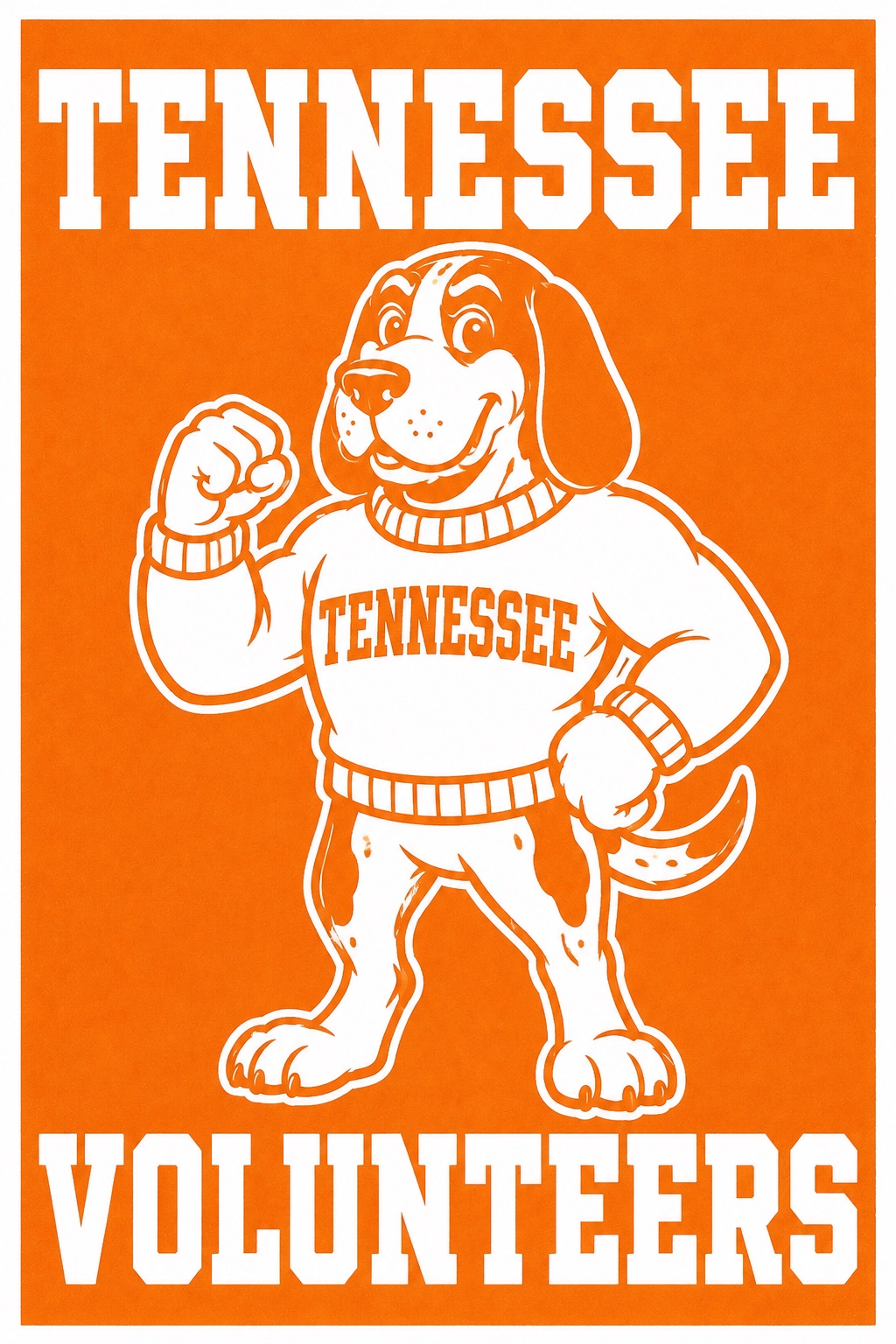Tennessee Volunteers Orange Mascot Wall Art