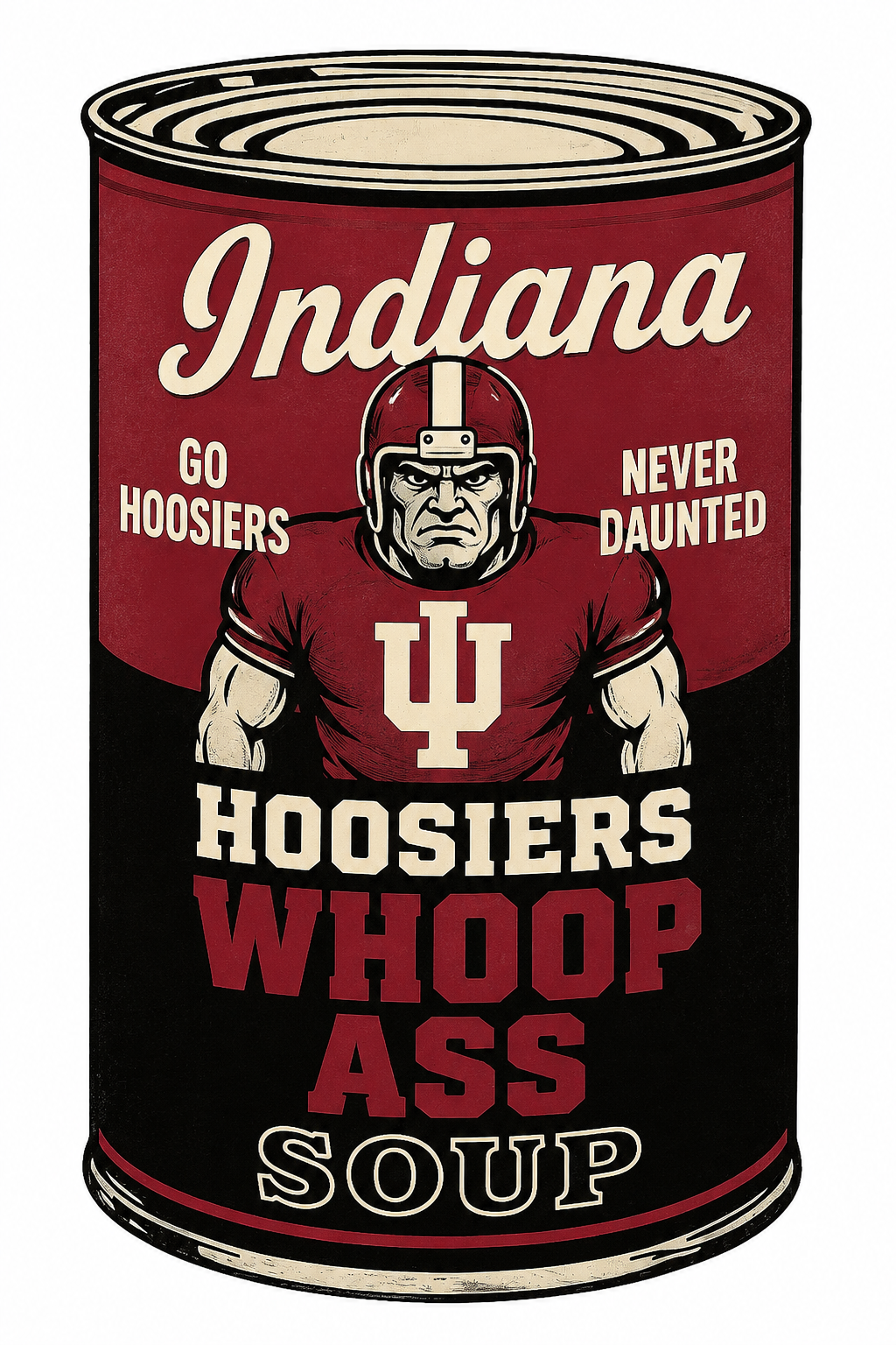 Indiana Hoosiers Football Can-Style Wall Art