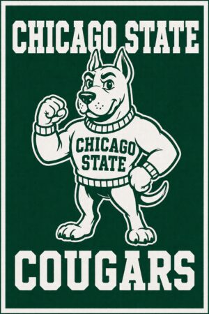 Chicago State Cougars Green Mascot Wall Art