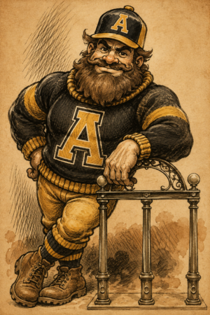 Vintage-Style Bearded Mascot A Illustration Wall Art