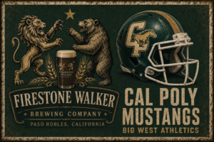 Cal Poly Mustangs Big West Vintage-Style Wall Art