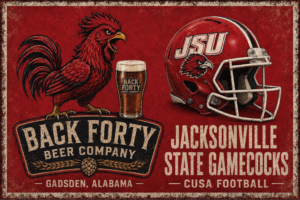 Back Forty Beer Company Jacksonville State Gamecocks Wall Art