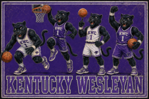Kentucky Wesleyan Panthers Basketball Vintage-Style Wall Art