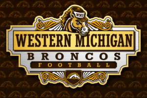 Western Michigan Broncos Football Design Wall Sign
