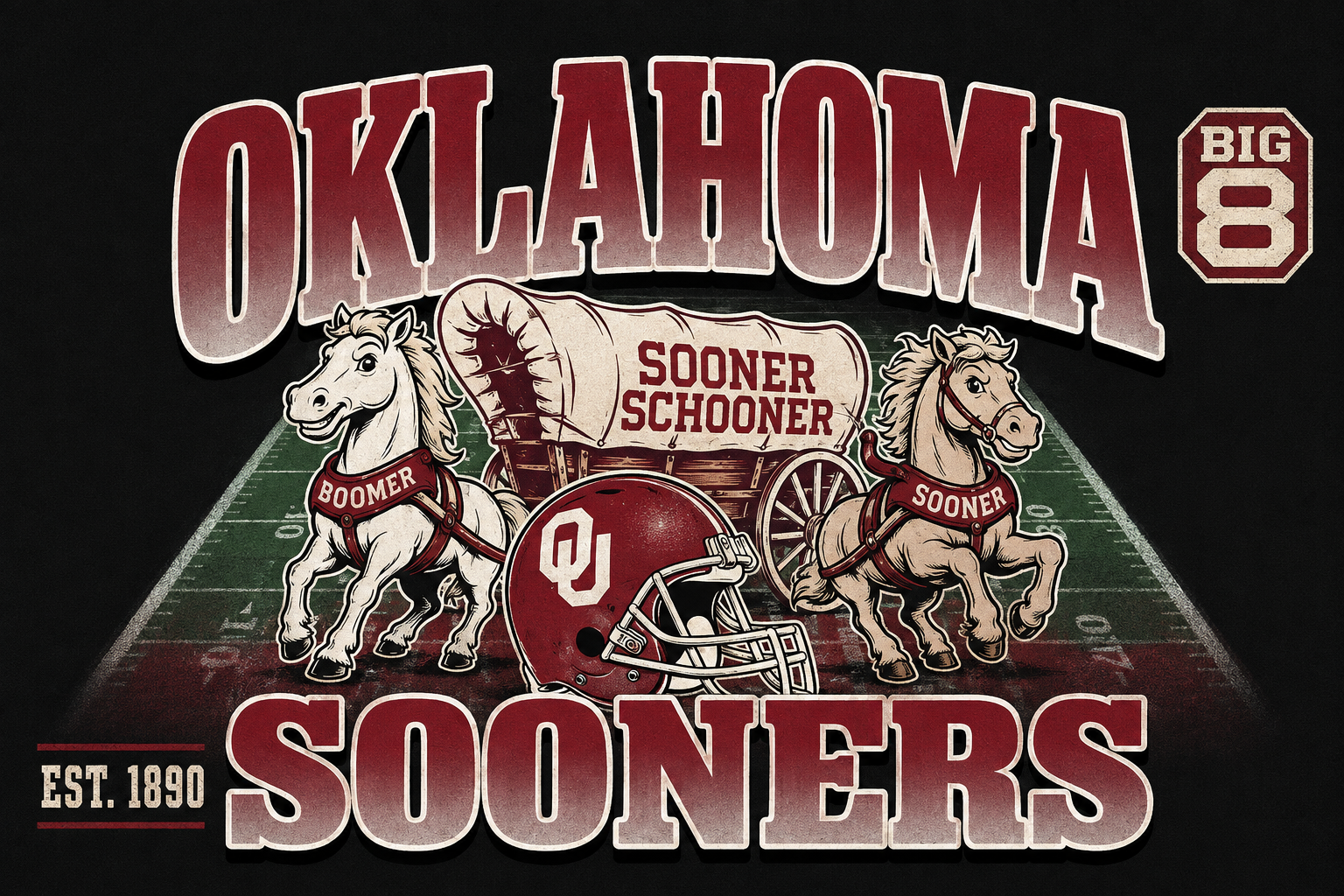 Oklahoma Sooners Western Football Graphic Wall Art