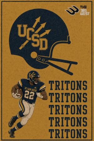 UC San Diego Tritons Football Vintage-Style Wall Art